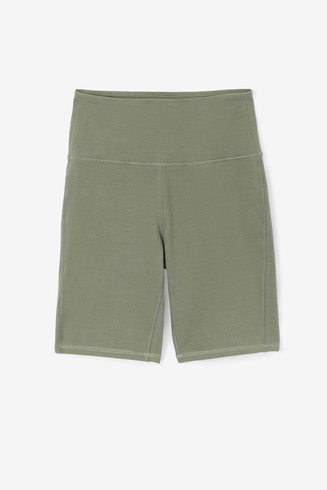 Fila Shorts Marlowe High Rise Bike Womens Olive - India TRY-504138